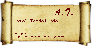 Antal Teodolinda névjegykártya